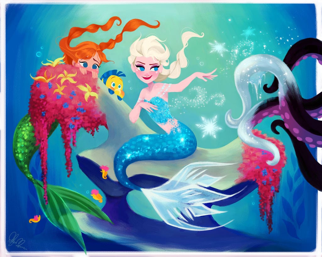 Elsa as Ariel