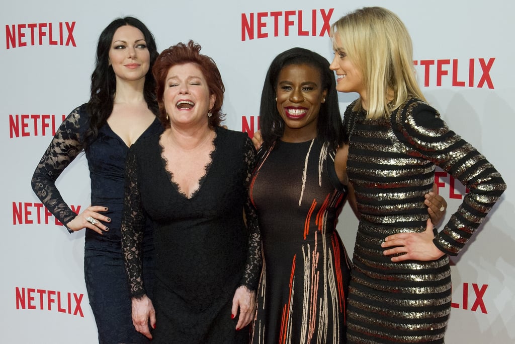 The ladies of Orange Is the New Black — Laura Prepon, Kate Mulgrew, Uzo Aduba, and Taylor Schilling — brought big energy to Netflix's party in Berlin on Tuesday.