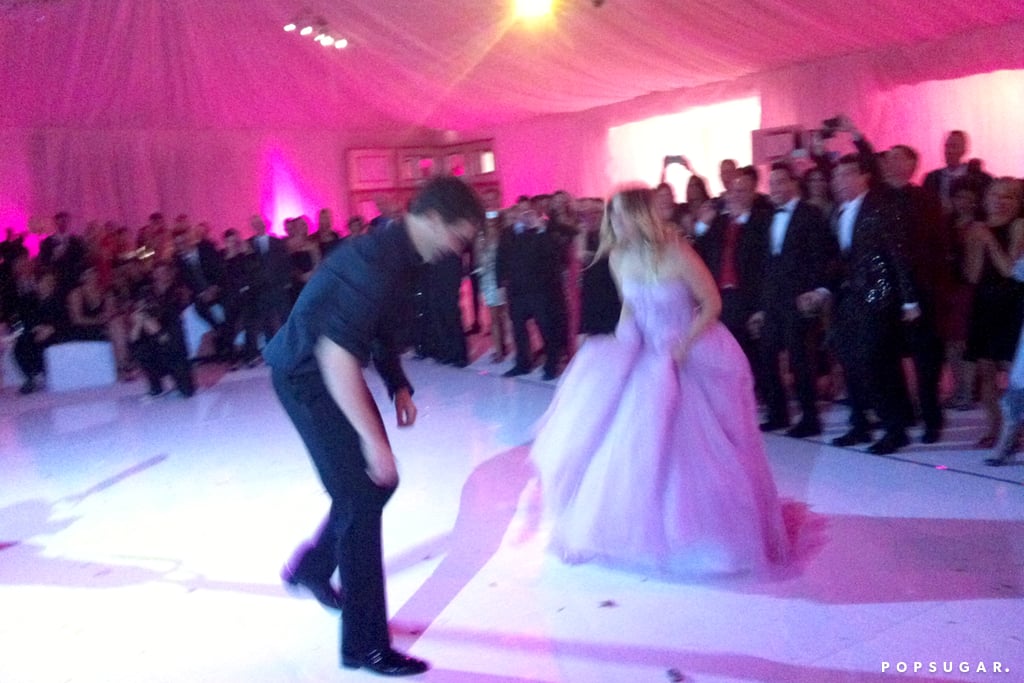 Ryan Sweeting and Kaley Cuoco busted some moves to celebrate their