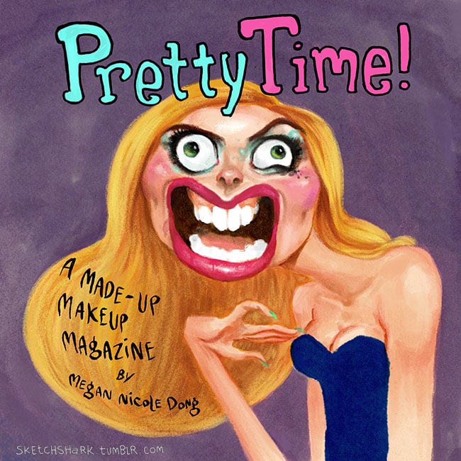 Funny Beauty Magazine With Cartoons