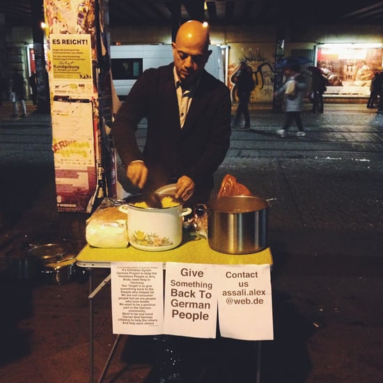 Syrian Refugee Hands Out Food to Homeless
