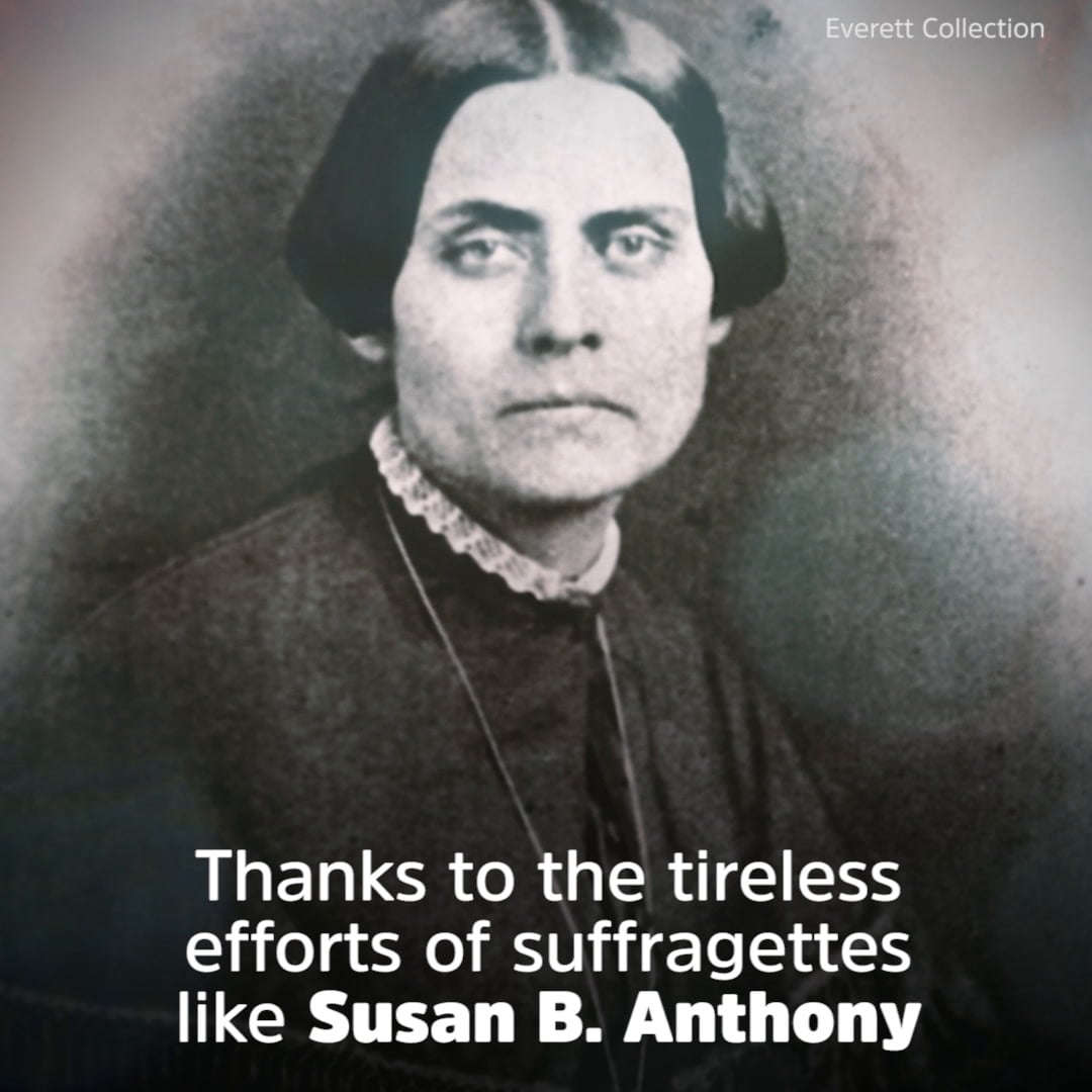 Women Are Leaving I Voted Stickers on Suffragette Susan B. Anthonys Grave