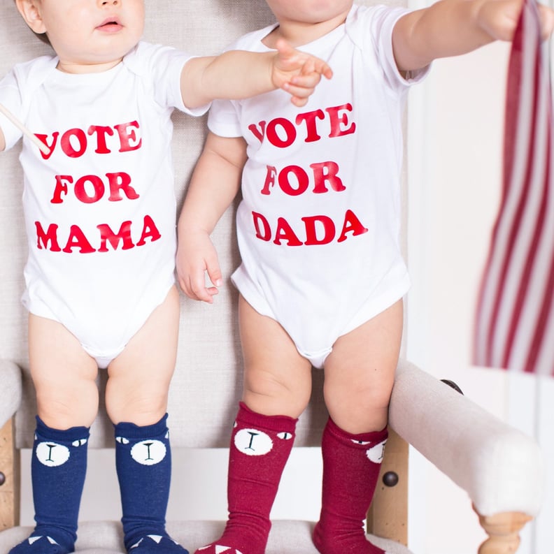 "Vote For Mama/Vote For Dada" Onesie Set