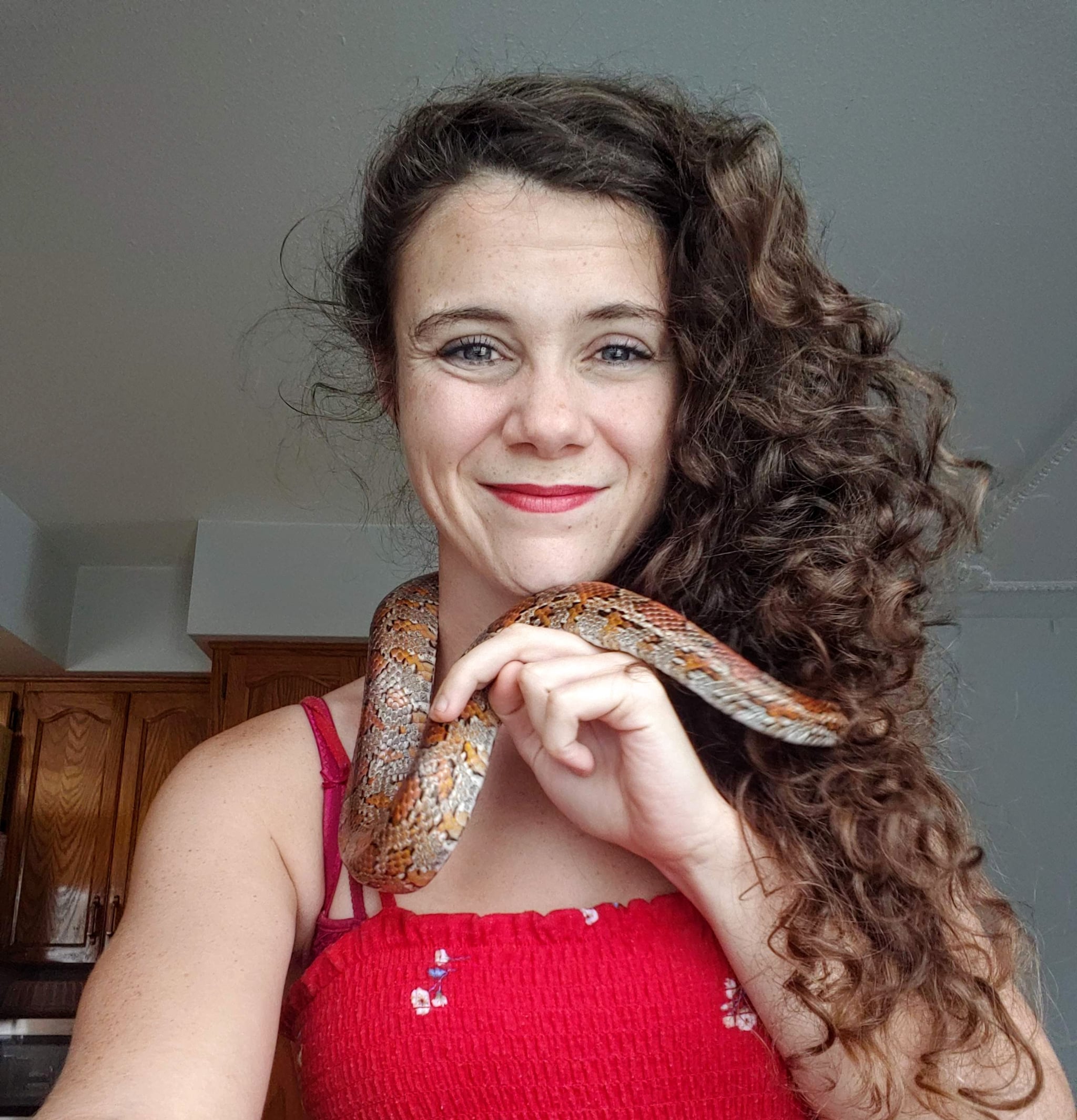 Author with a cornsnake