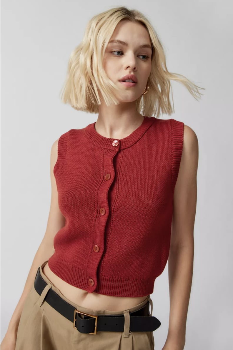 Urban Outfitters Santorini Buttoned Sweater Vest
