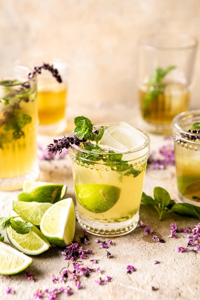 White Tea and Muddled Basil Cocktail