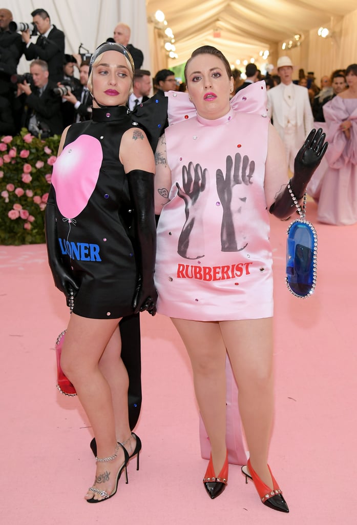 Jemima Kirke and Lena Dunham at the 2019 Met Gala