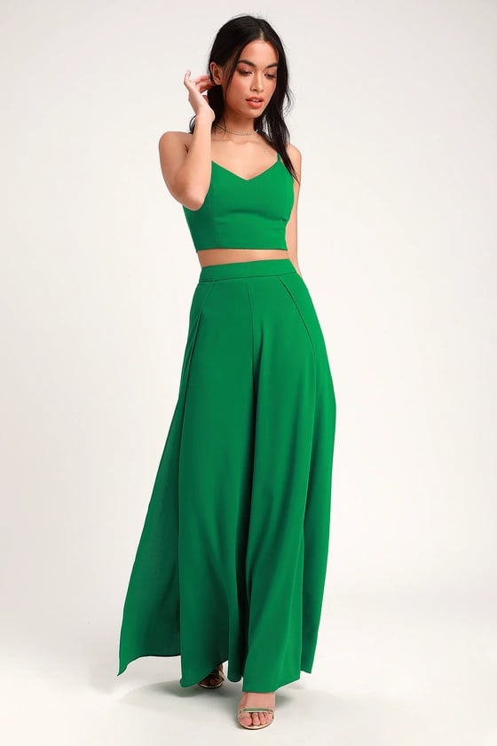 Lulus Out Tonight Green Two-Piece Jumpsuit