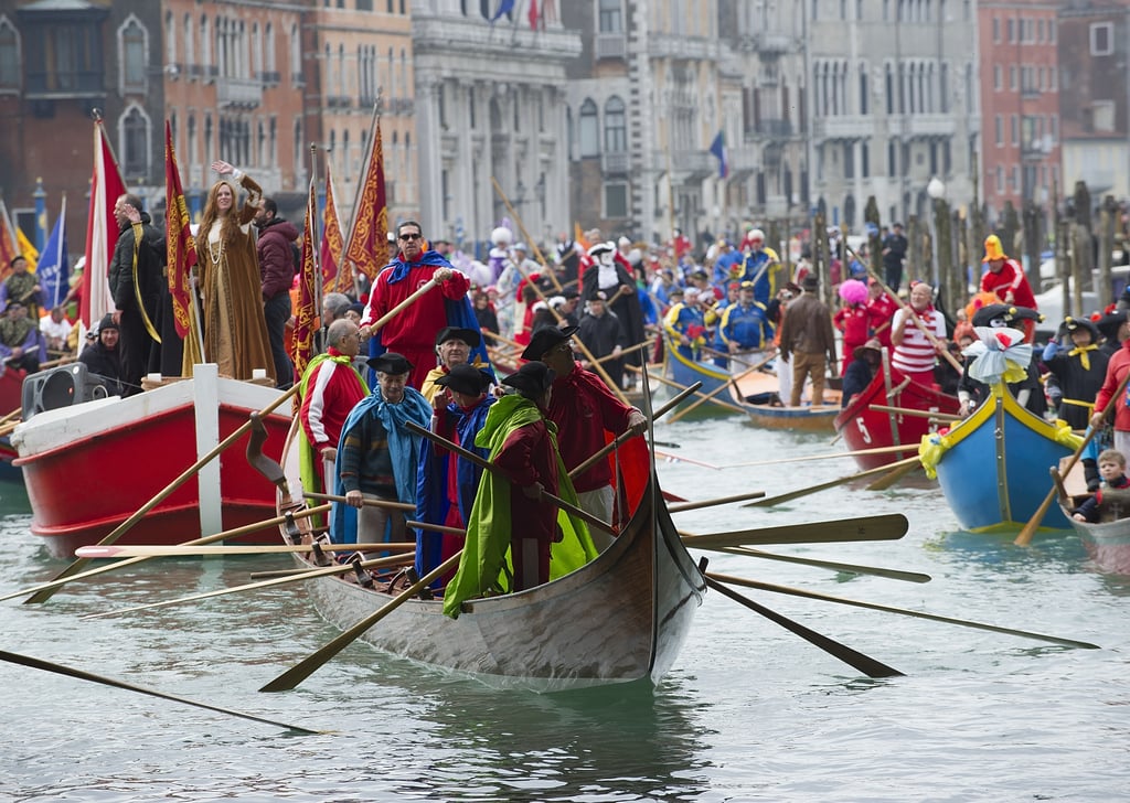 Venice, Italy, saw the opening of Carnival with the traditional regatta on the Grand Canal.