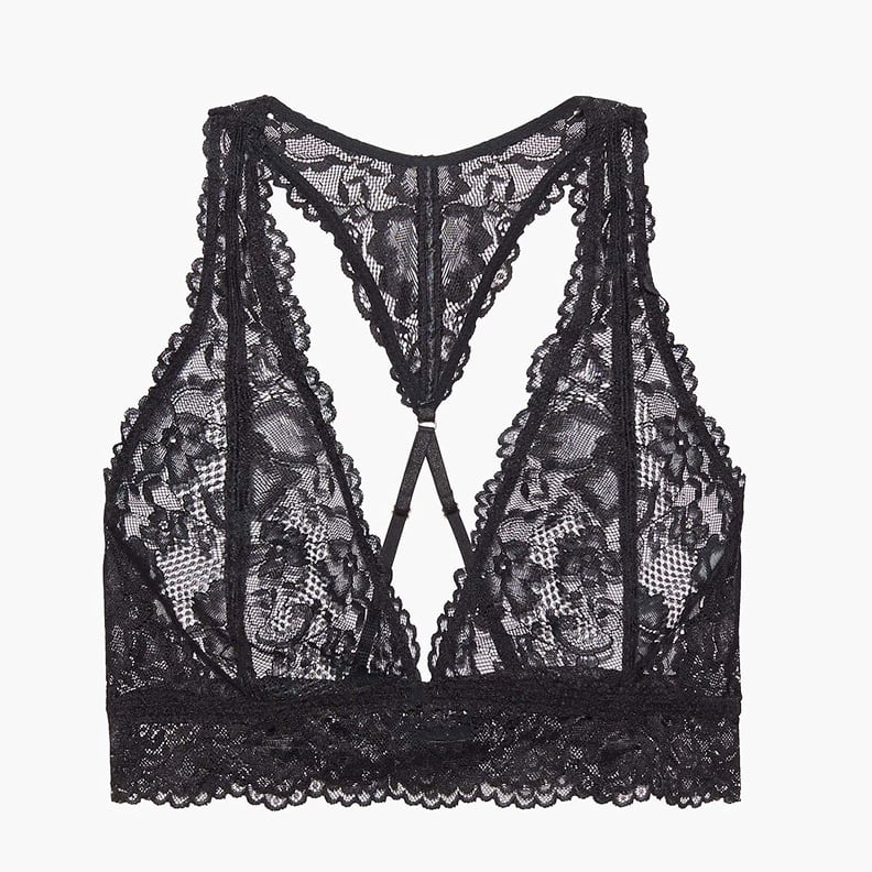 Savage X Fenty Women's Curvy Floral Lace and Mesh Bralette