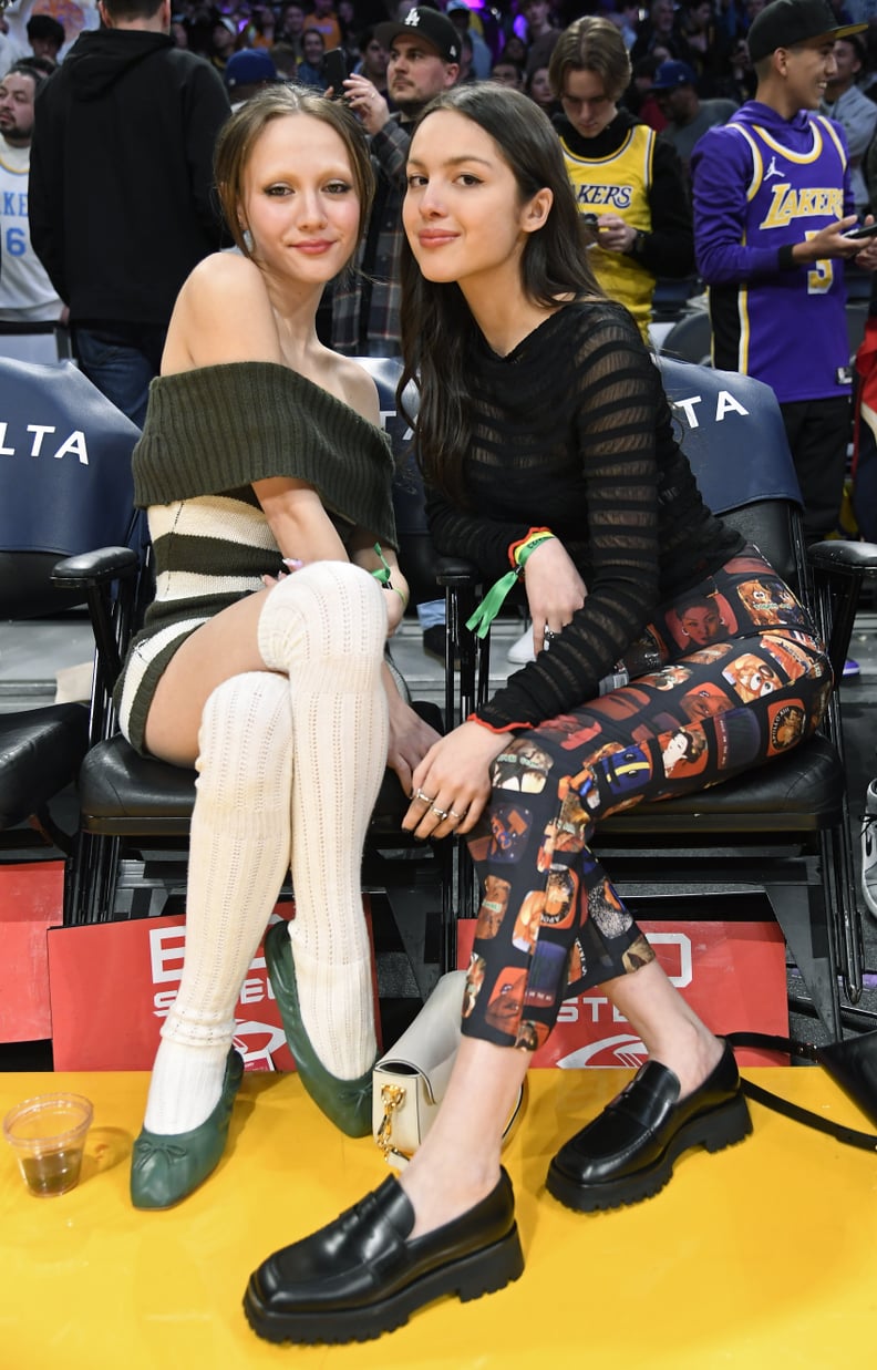 Iris Apatow and Olivia Rodrigo's Basketball-Game Outfits