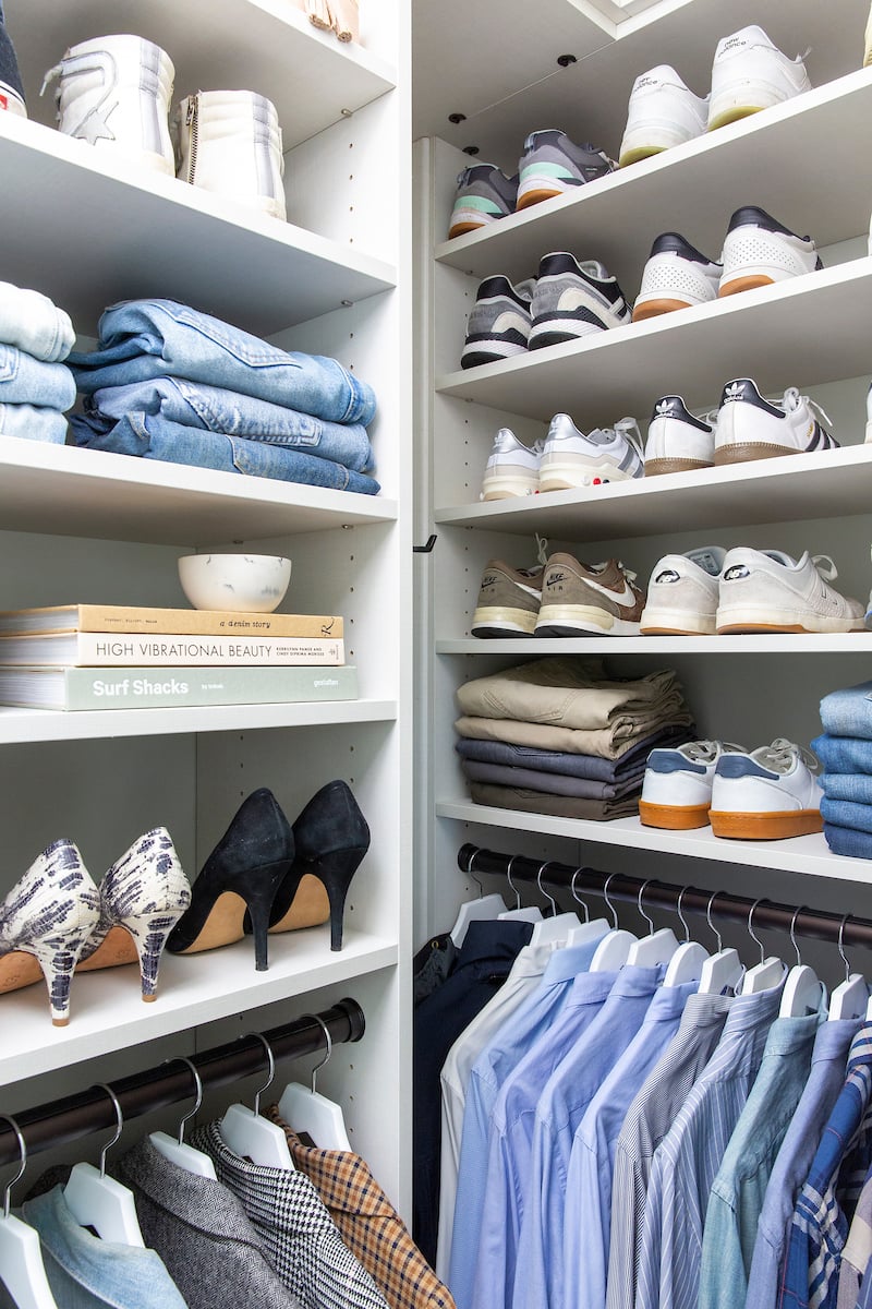 a small organized closet