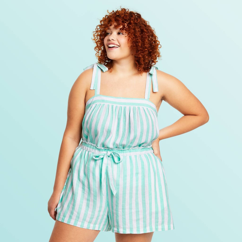 A Striped Short Set: Stoney Clover Lane x Target Striped Tie Strap Tank Top and High-Rise Shorts