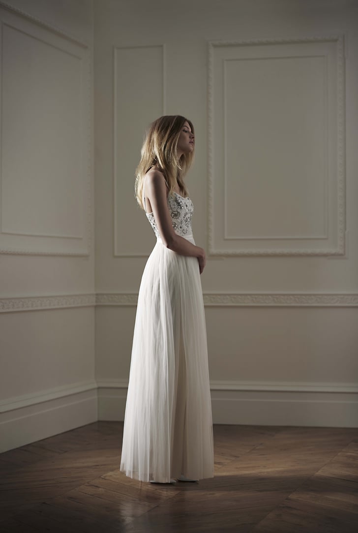 needle and thread wedding gown