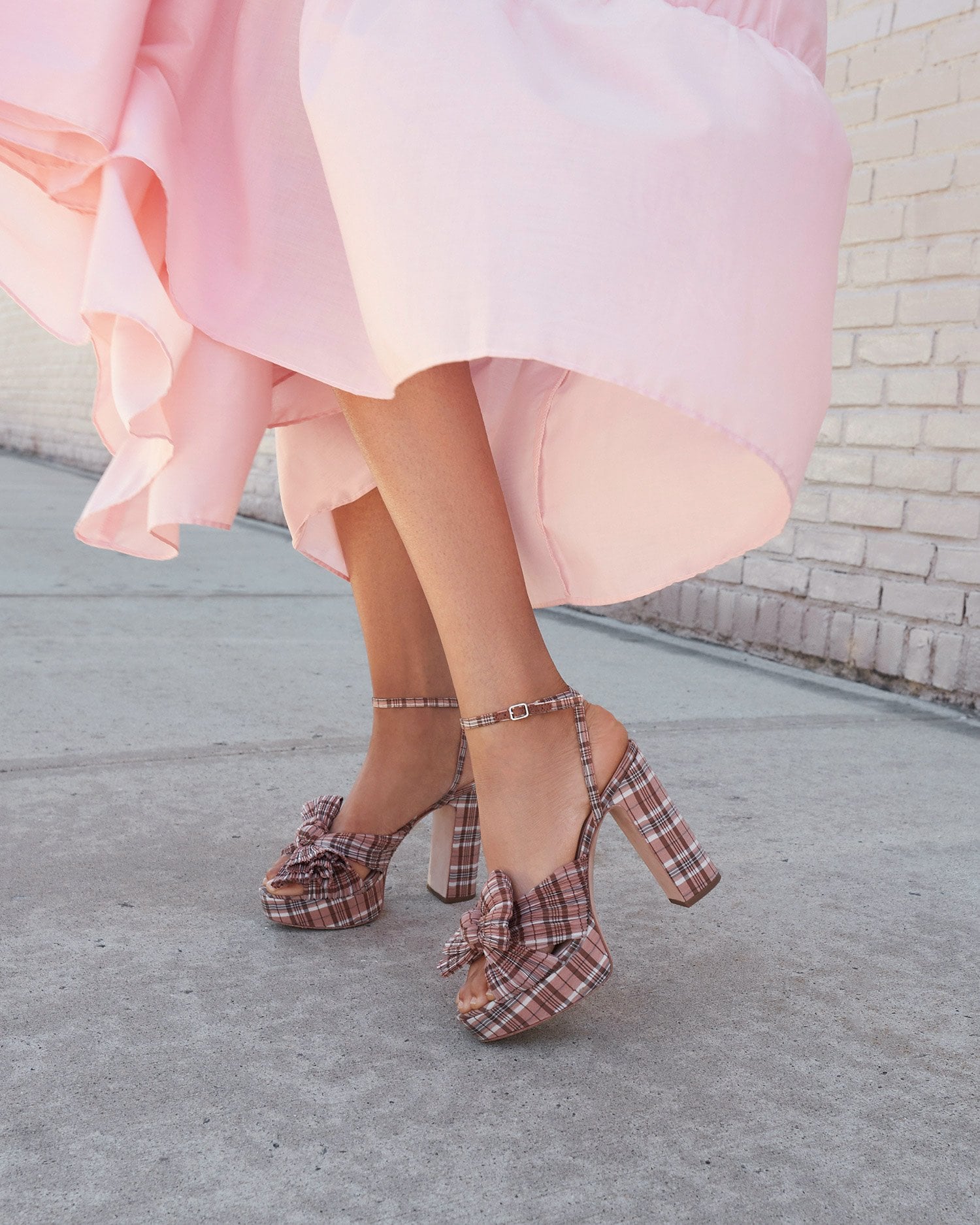 Plaid platform shoes 2025