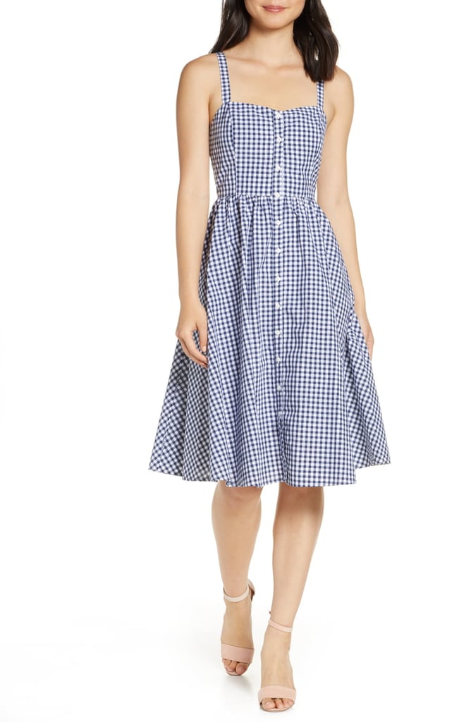 French Connection Gingham Fit & Flare Sundress