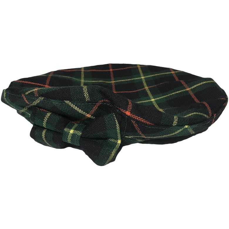 green plaid beret