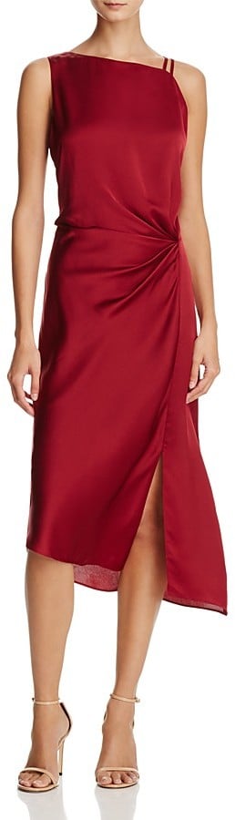 Nic+Zoe Side-Ruched Dress | Bella Hadid Red One Shoulder Dress ...