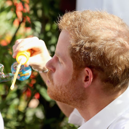Prince Harry Blowing Bubbles in Antigua 2016