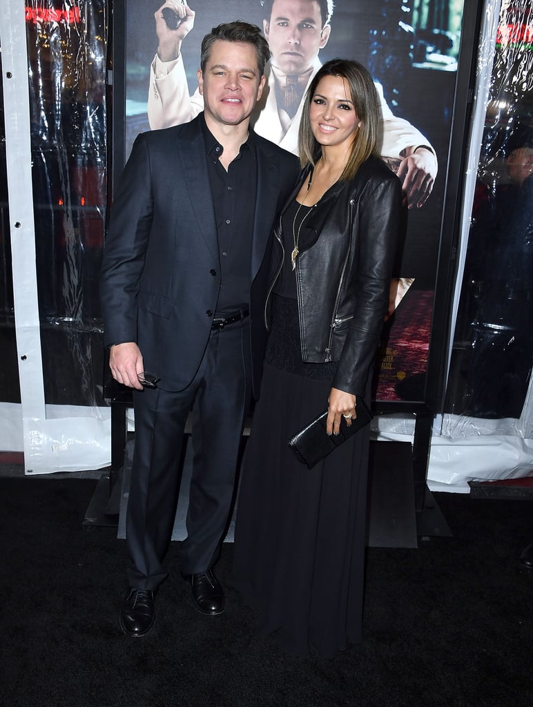 Matt Damon and Wife at Live by Night Premiere January 2017