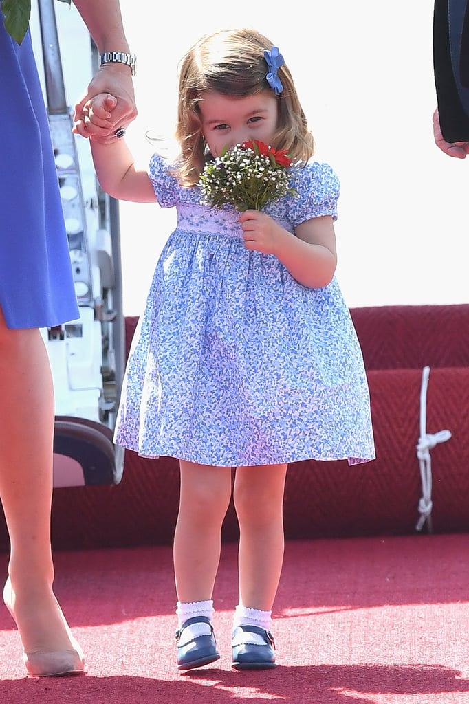 Princess Charlotte Smelling Flowers in Germany 2017
