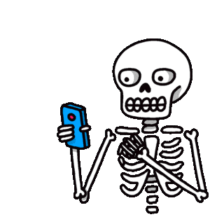 A Texting Skeleton