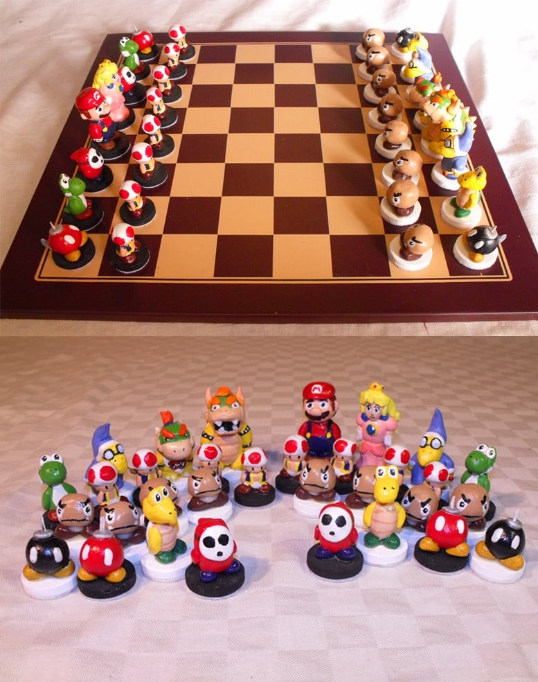 This Super Mario Chess Set