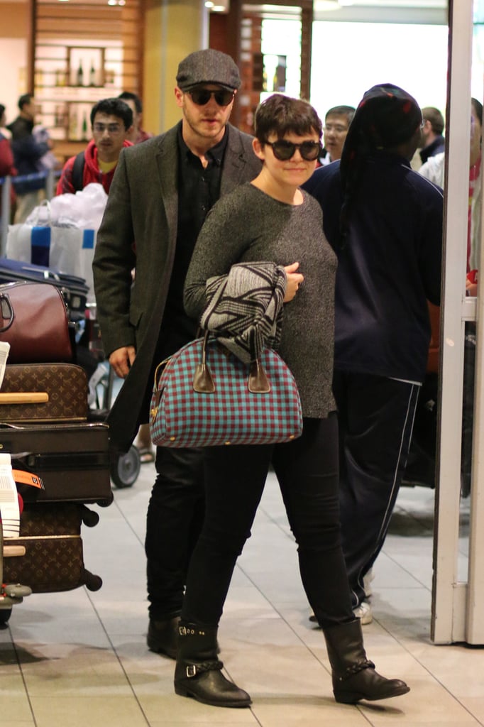 Ginnifer and Josh walked together.