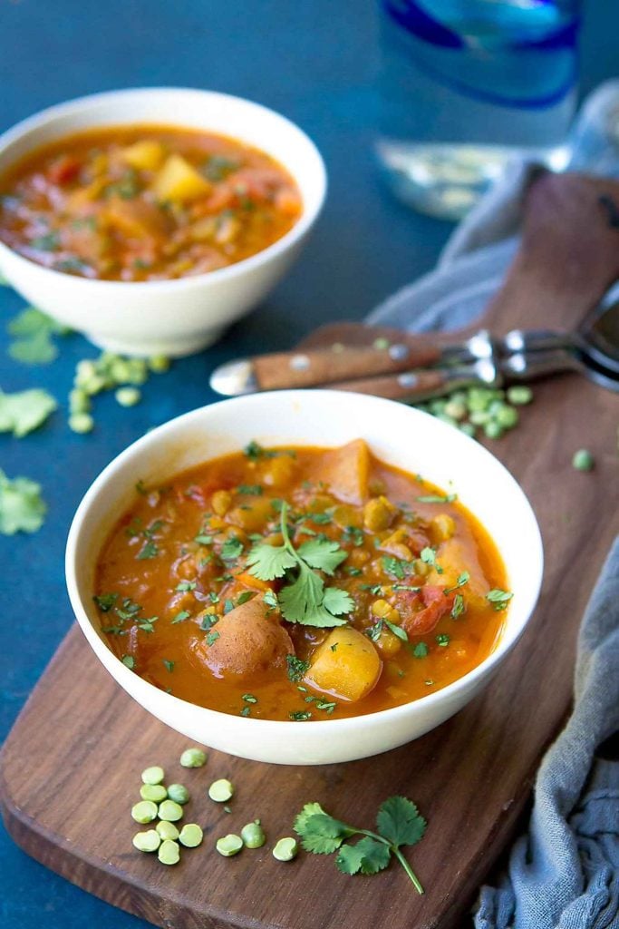 Southwestern Split Pea Soup With Potatoes