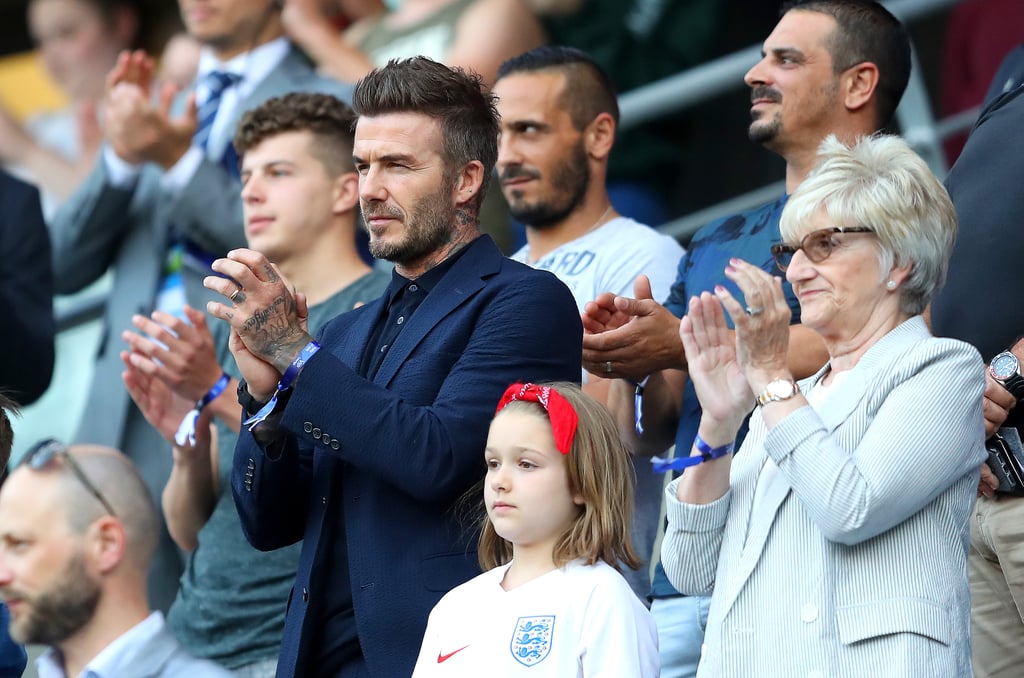 David Beckham and Harper at World Cup Pictures June 2019