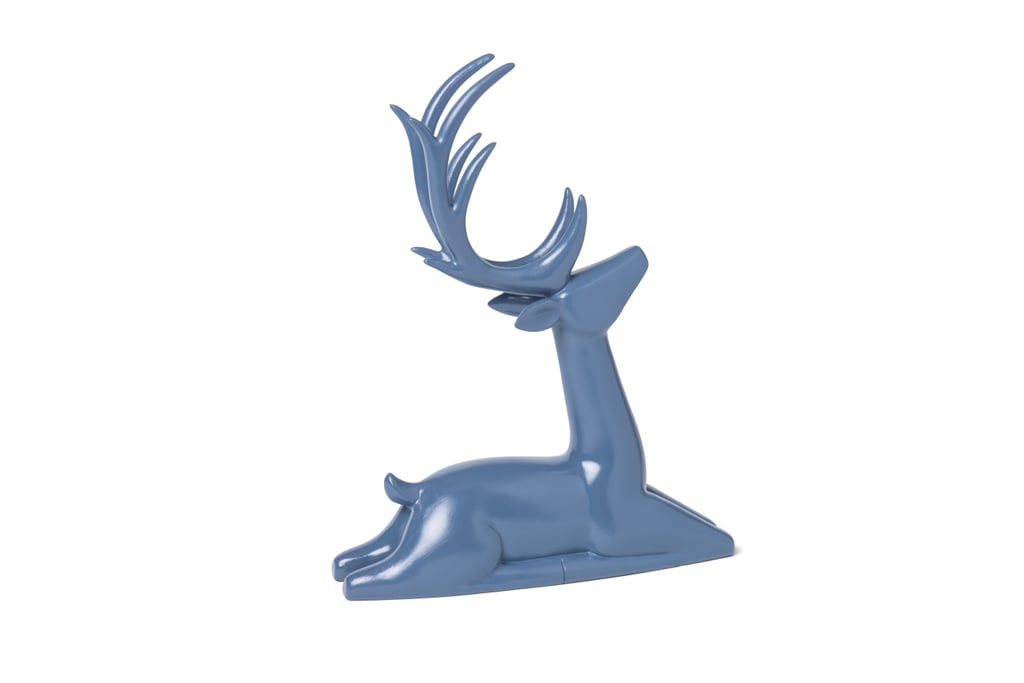 HomeGoods Navy Resin Decorative Reindeer ($7) HomeGoods Navy Resin Decorative Reindeer ($7)