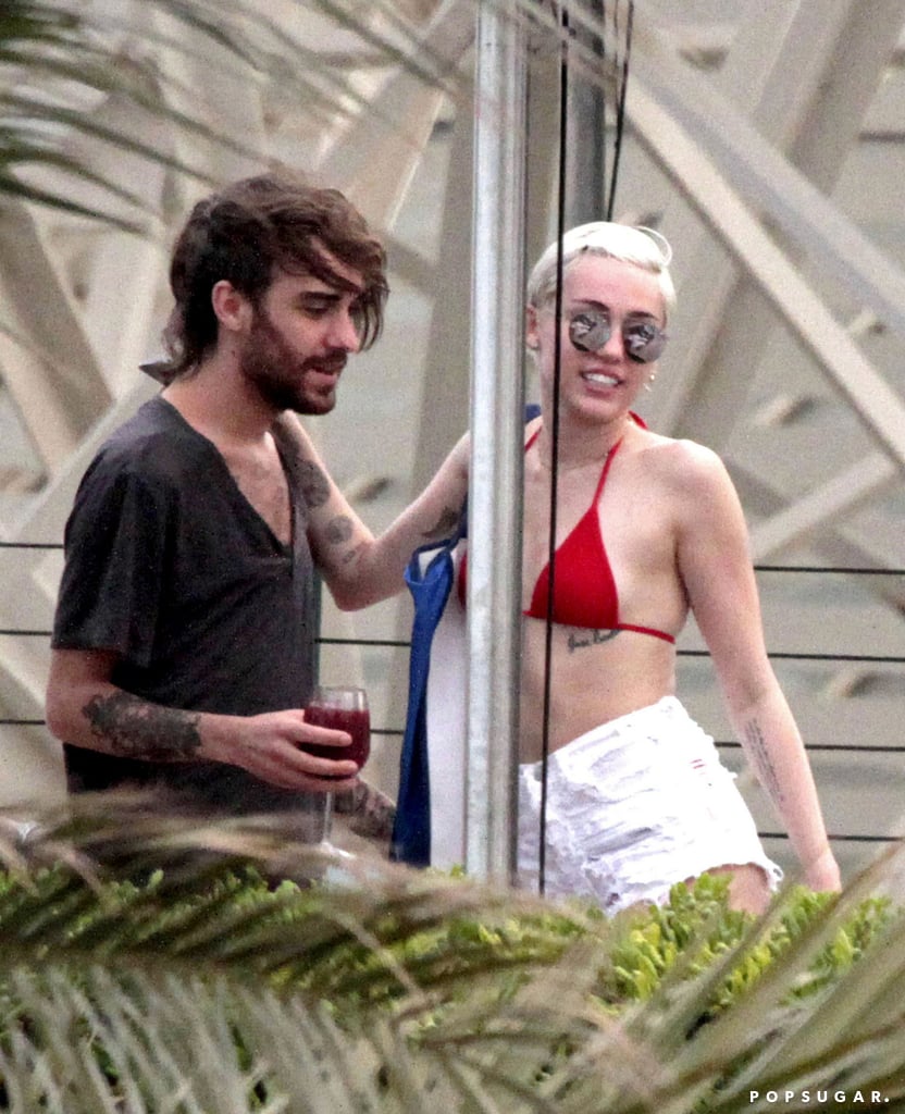 Miley Cyrus in a Bikini Kissing Cheyne Thomas | Pictures