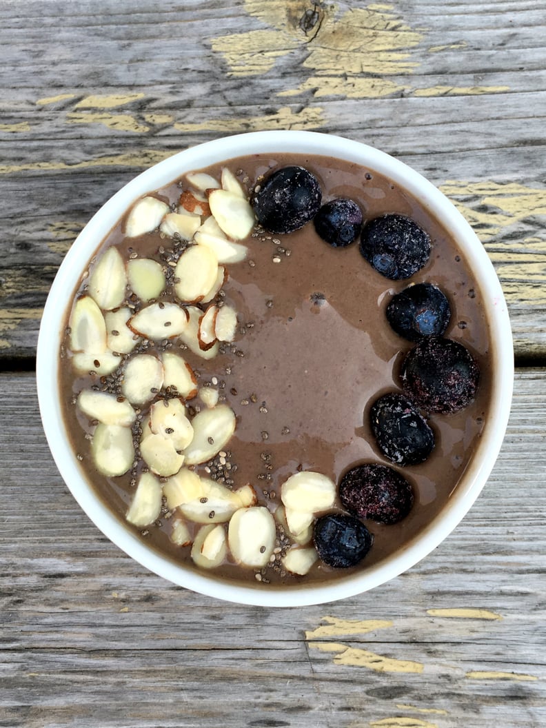 3:30 p.m. — Protein Smoothie Bowl With Blueberries and Sliced Almonds