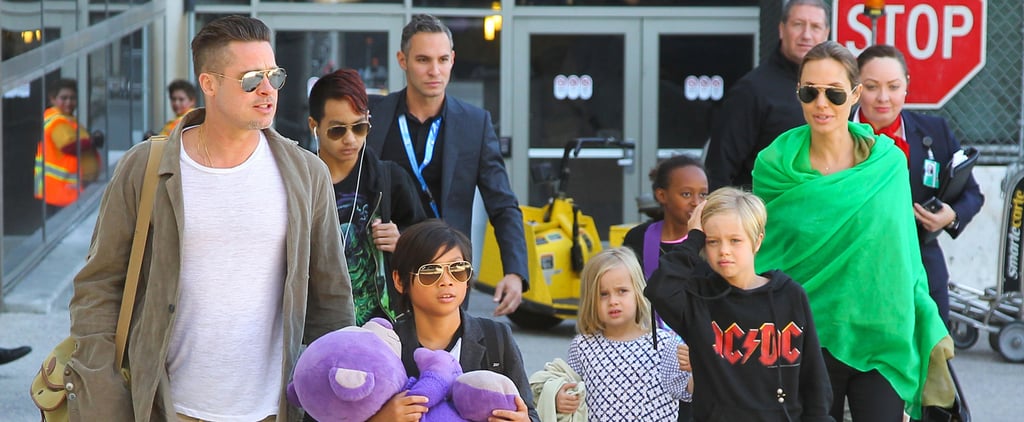 Angelina Jolie and Brad Pitt With Their Kids at LAX