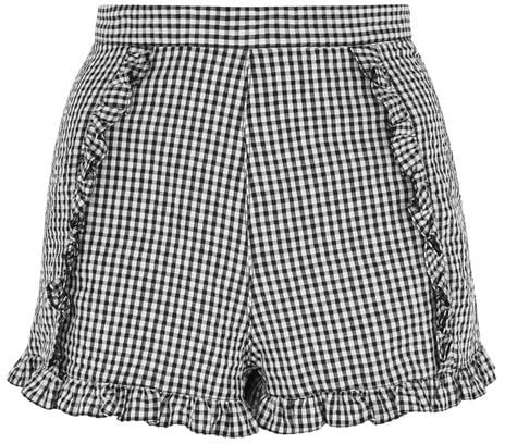 Topshop Gingham Crinkle Shorts