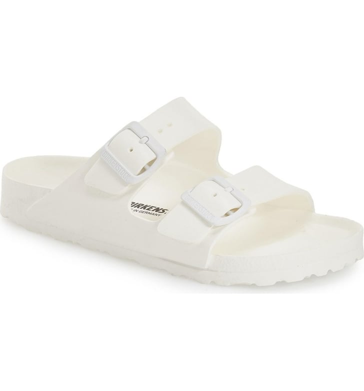 Birkenstock Sandals Arizona Essentials Birkenstock Essentials Arizona Slide Sandal | Best White Sandals 2018