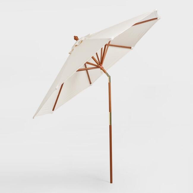 Brown Tilting Outdoor Umbrella Frame and Pole
