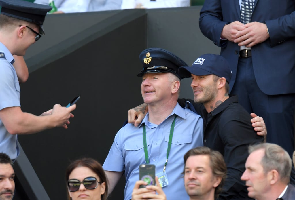 David Beckham With Sons at Wimbledon 2016