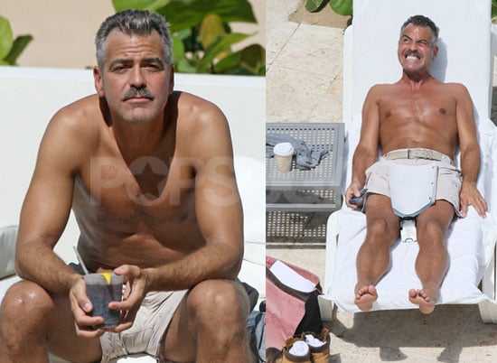 Shirtless Clooney in the Sun