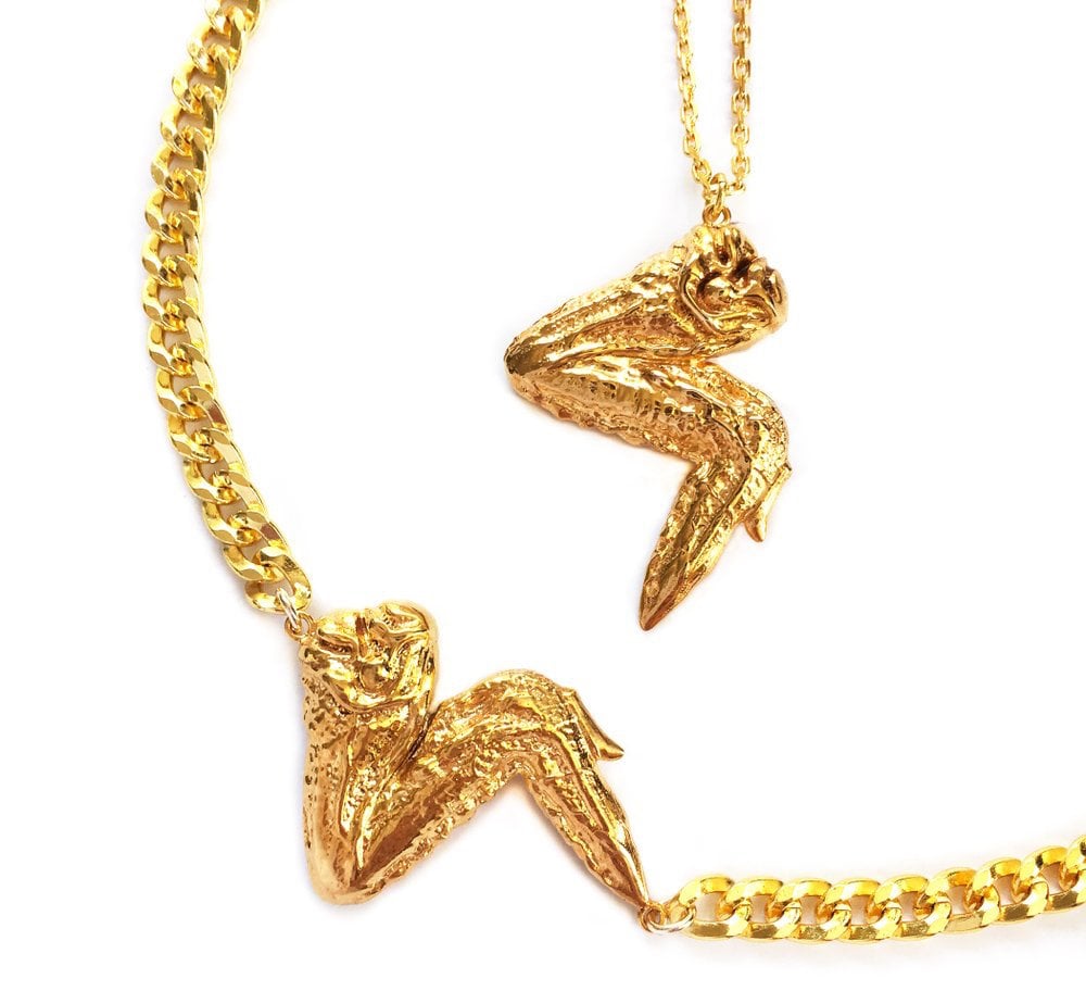 Onch Movement Gold Fried Chicken Necklace Onch Movement Gold Fried Chicken Necklace