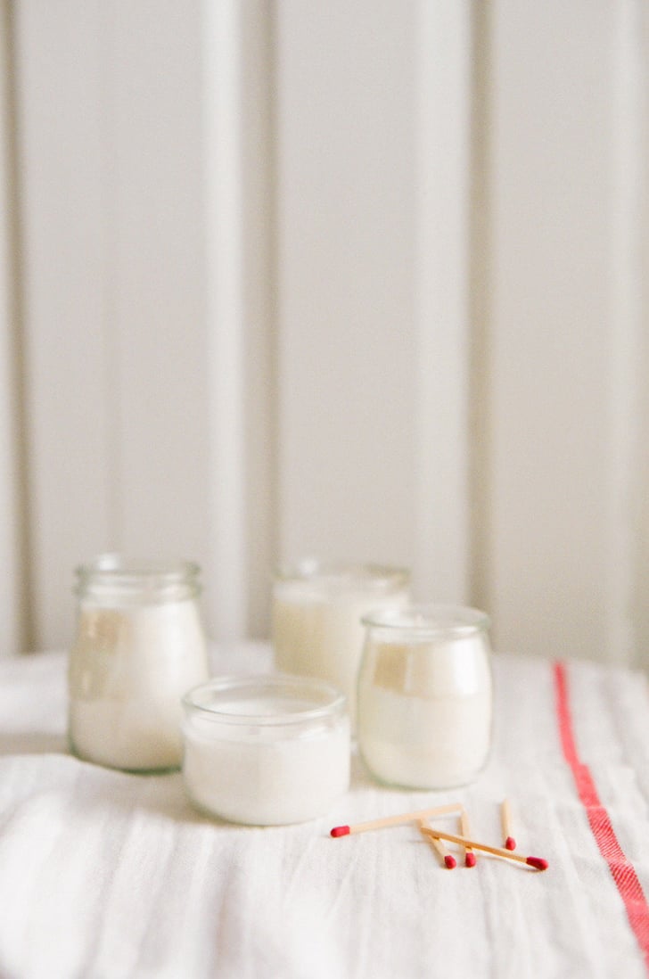 French Yogurt Jar Candles DIY Candle Ideas POPSUGAR Smart Living
