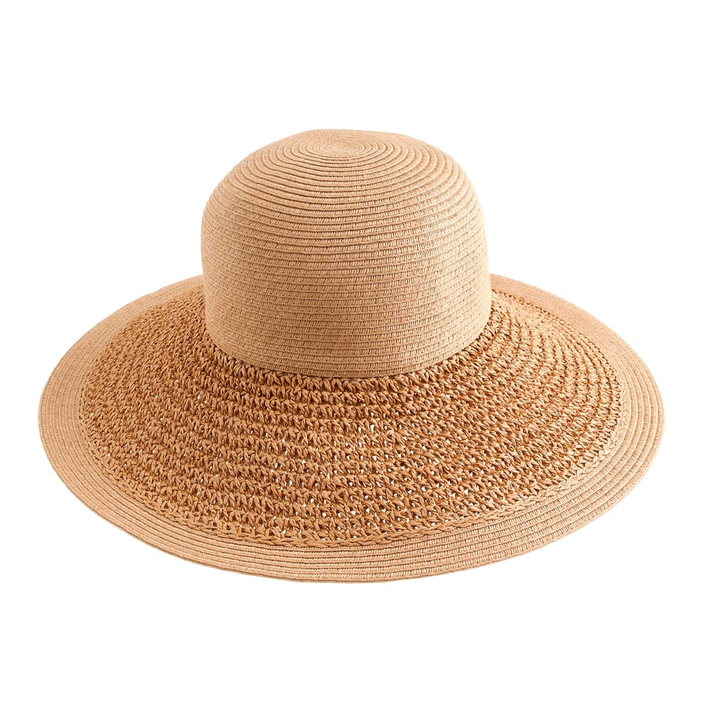J.Crew Textured Summer Straw Hat ($35) | Olivia Palermo Swimsuit in