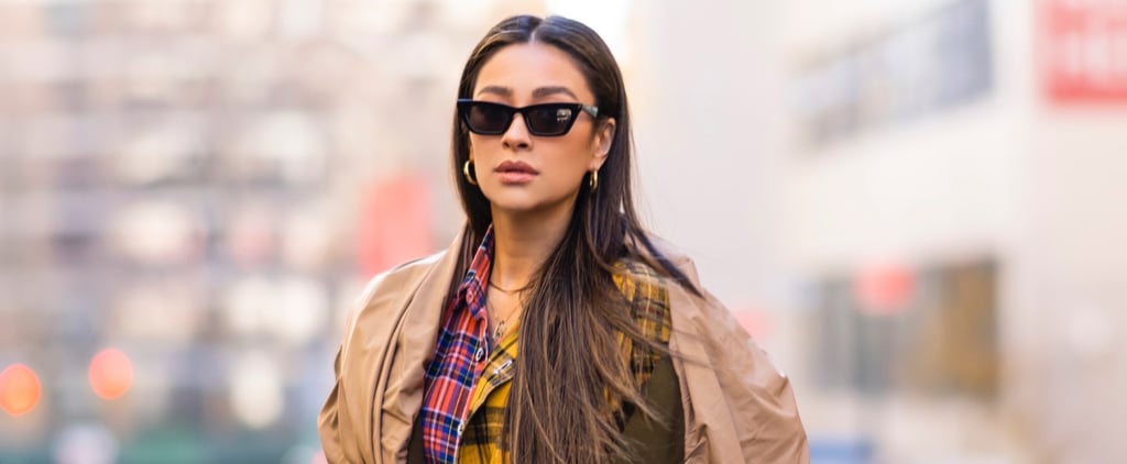 Shay Mitchell's Banana Liner Puts a Retro Spin on the Graphic-Liner Trend