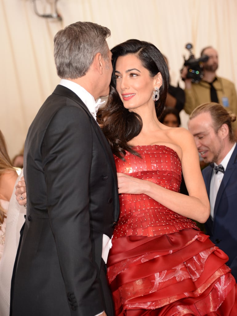 Amal and George Clooney at the Met Gala 2015