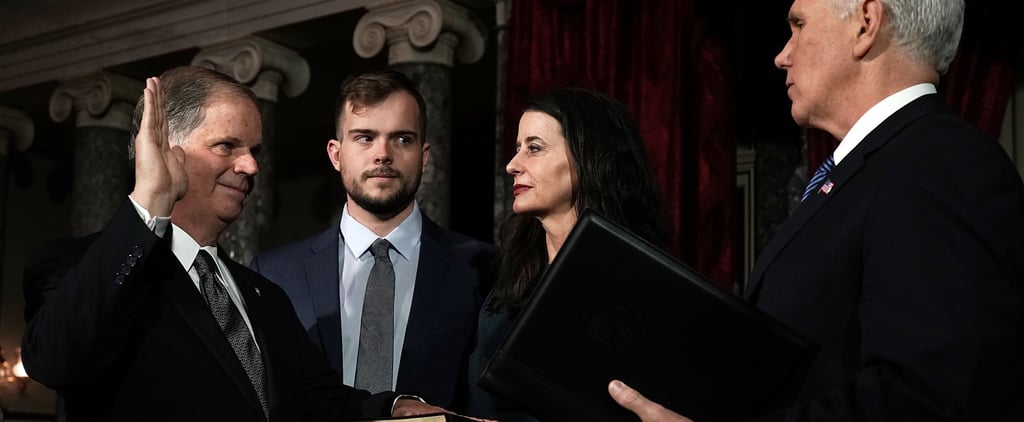 Picture of Doug Jones's Son Looking at Mike Pence Jan. 2018