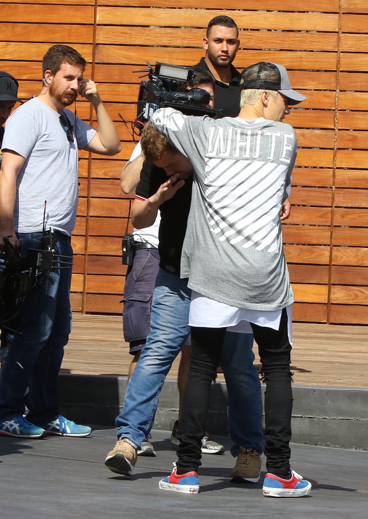 Justin Bieber and James Corden Out in LA October 2015