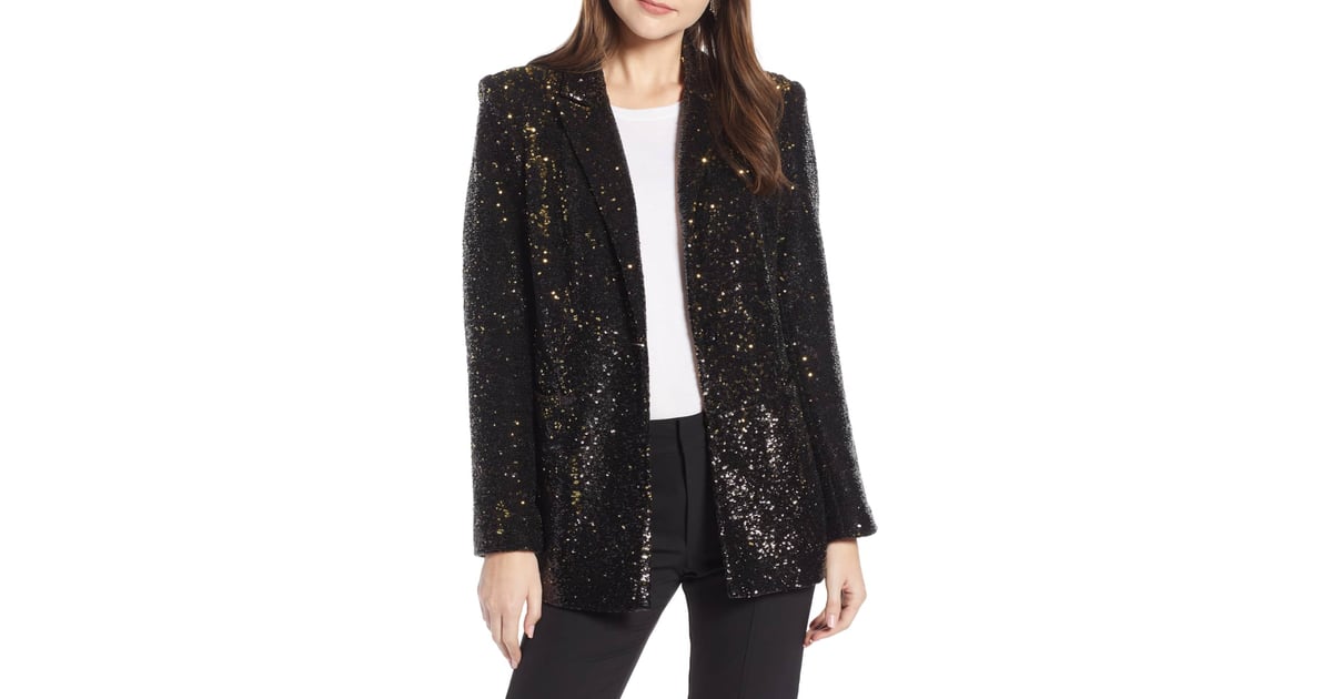 Something Navy Sequin Blazer | Best New Year's Eve Outfits | POPSUGAR ...