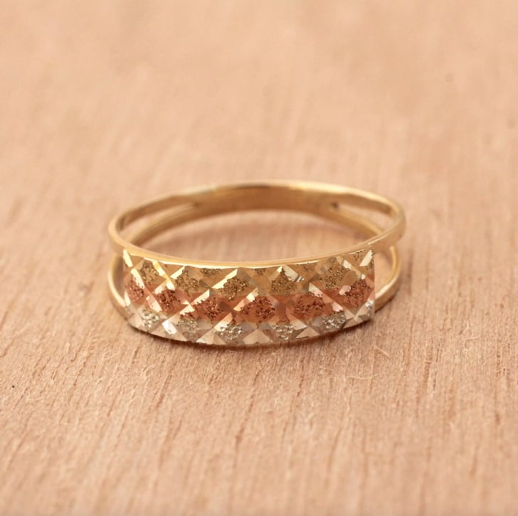 Tricolor Constellation Tricolor Diamond Motif Gold Band ...