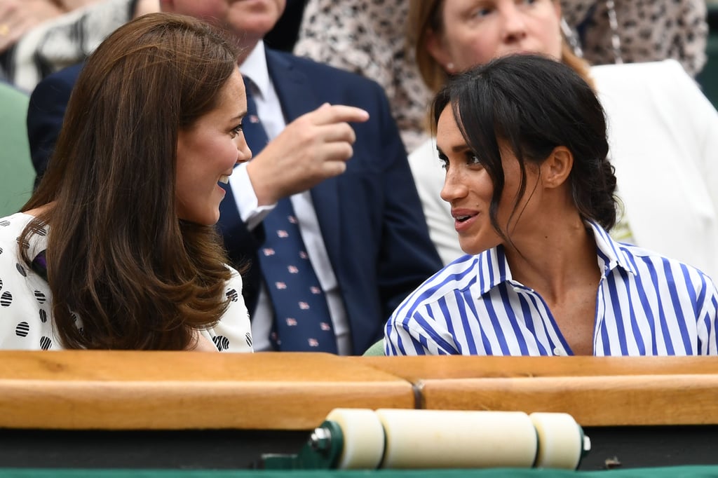 Kate Middleton and Meghan Markle at Wimbledon 2018