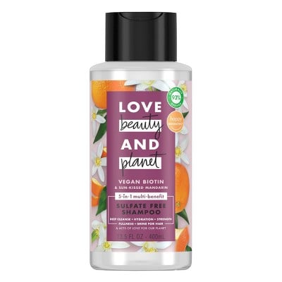 Love Beauty and Planet Vegan Biotin & Sun Kissed Mandarin Shampoo